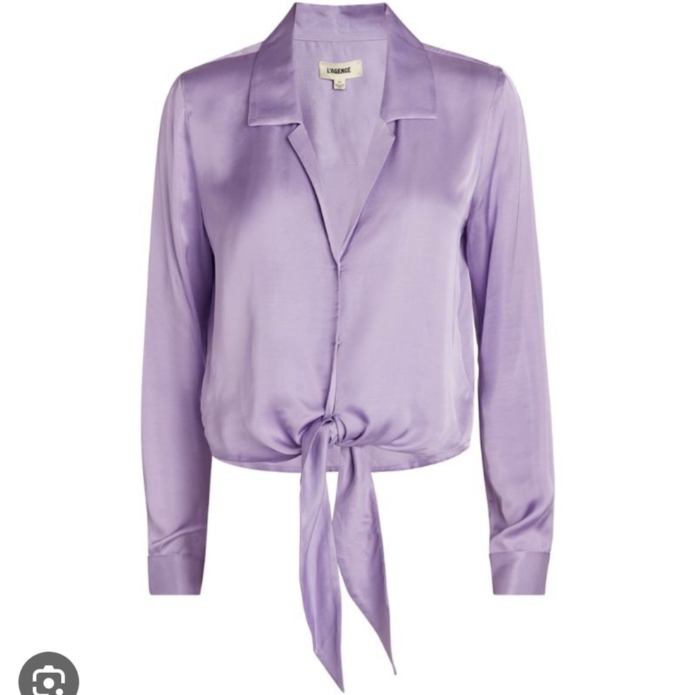 L'agence annie tie front blouse in Lavender
